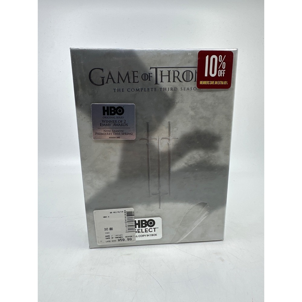 Game of Thrones The Complete Third Season DVD Box‎ Set HBO Original Series NEW